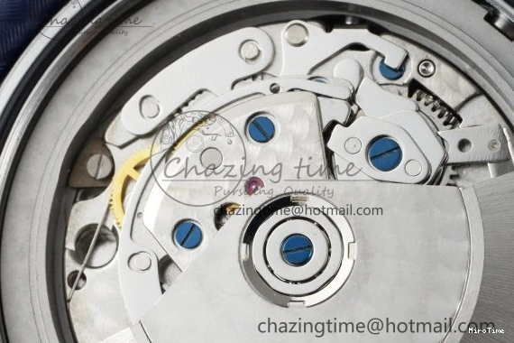 MIROTIME 0323 Pilot Chrono SS AZF 1:1 Best Edition Blue Dial on Brown Leather Strap A TimelessDesign 7060